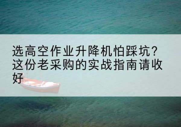 黎城高空作业升降机厂家推荐-选高空作业升降机怕踩坑？这份老采购的实战指南请收好